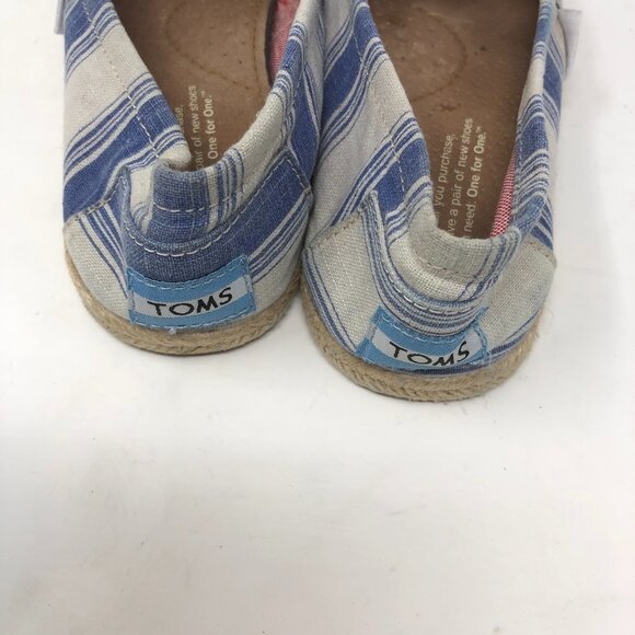 Toms navy umbrella Nautical stripe Alpargata flats - Picture 6 of 7